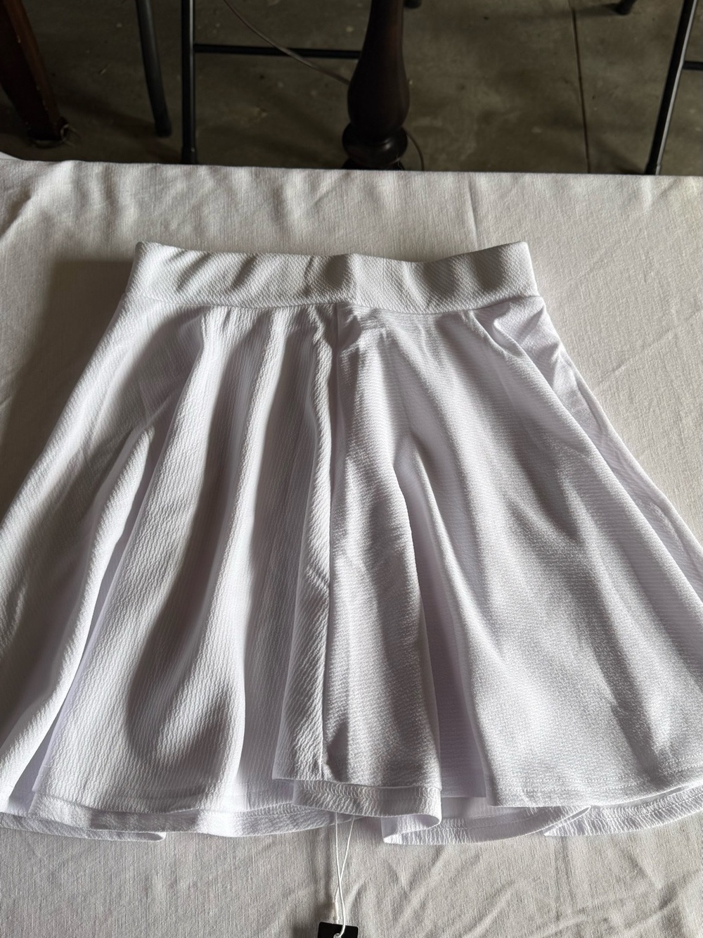 Women's White Circle Skirt with Flared Silhouette
